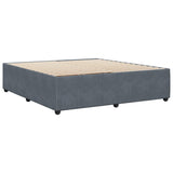 Cadre de lit sans matelas gris foncé 180x200 cm velours