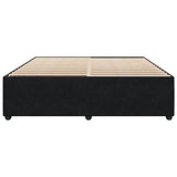 Cadre de lit sans matelas noir 180x200 cm velours