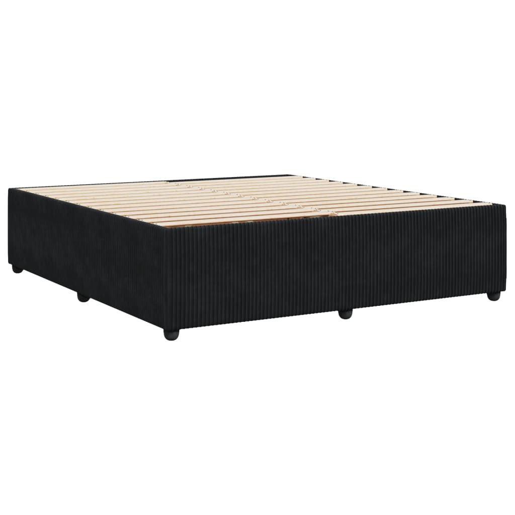 Cadre de lit sans matelas noir 180x200 cm velours