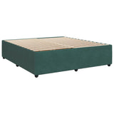 Cadre de lit sans matelas vert foncé 180x200 cm velours