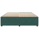 Cadre de lit sans matelas vert foncé 180x200 cm velours