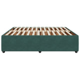 Cadre de lit sans matelas vert foncé 180x200 cm velours