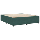 Cadre de lit sans matelas vert foncé 180x200 cm velours