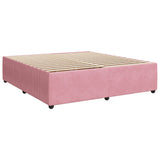 Cadre de lit sans matelas rose 180x200 cm velours