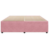 Cadre de lit sans matelas rose 180x200 cm velours