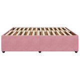 Cadre de lit sans matelas rose 180x200 cm velours