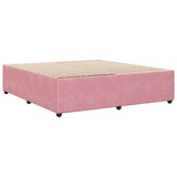 Cadre de lit sans matelas rose 180x200 cm velours