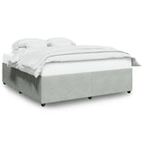 Cadre de lit sans matelas gris clair 200x200 cm velours