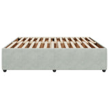 Cadre de lit sans matelas gris clair 200x200 cm velours