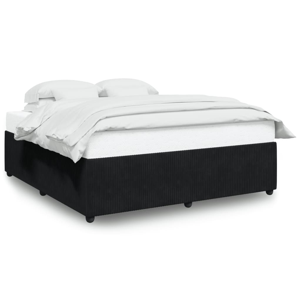 Cadre de lit sans matelas noir 200x200 cm velours