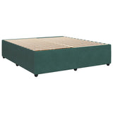 Cadre de lit sans matelas vert foncé 200x200 cm velours