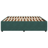 Cadre de lit sans matelas vert foncé 200x200 cm velours