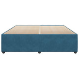 Cadre de lit sans matelas bleu 200x200 cm velours