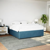 Cadre de lit sans matelas bleu 200x200 cm velours