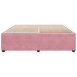 Cadre de lit sans matelas rose 200x200 cm velours