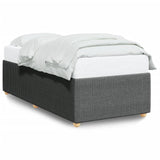 Cadre de lit sans matelas gris foncé simple tissu