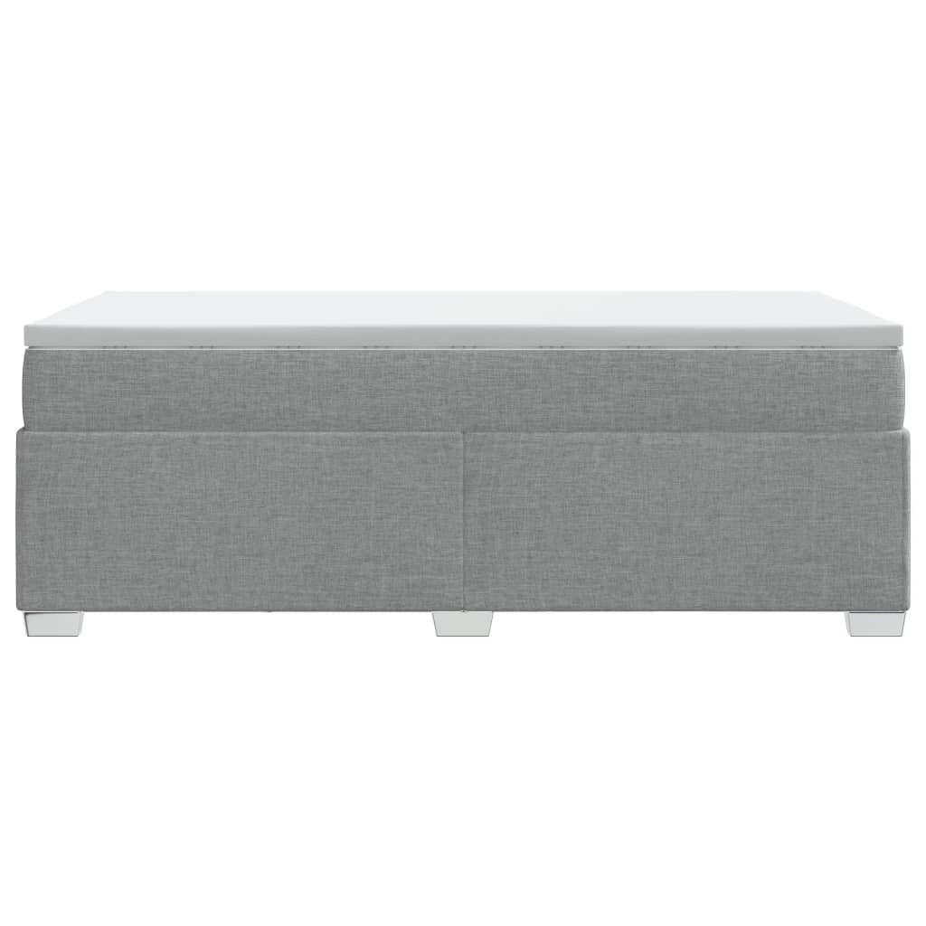 Sommier à lattes de lit avec matelas gris clair 80x200 cm tissu