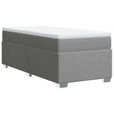 Sommier à lattes de lit avec matelas gris clair 80x200 cm tissu