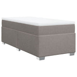 Sommier à lattes de lit avec matelas Taupe 80x200 cm Tissu