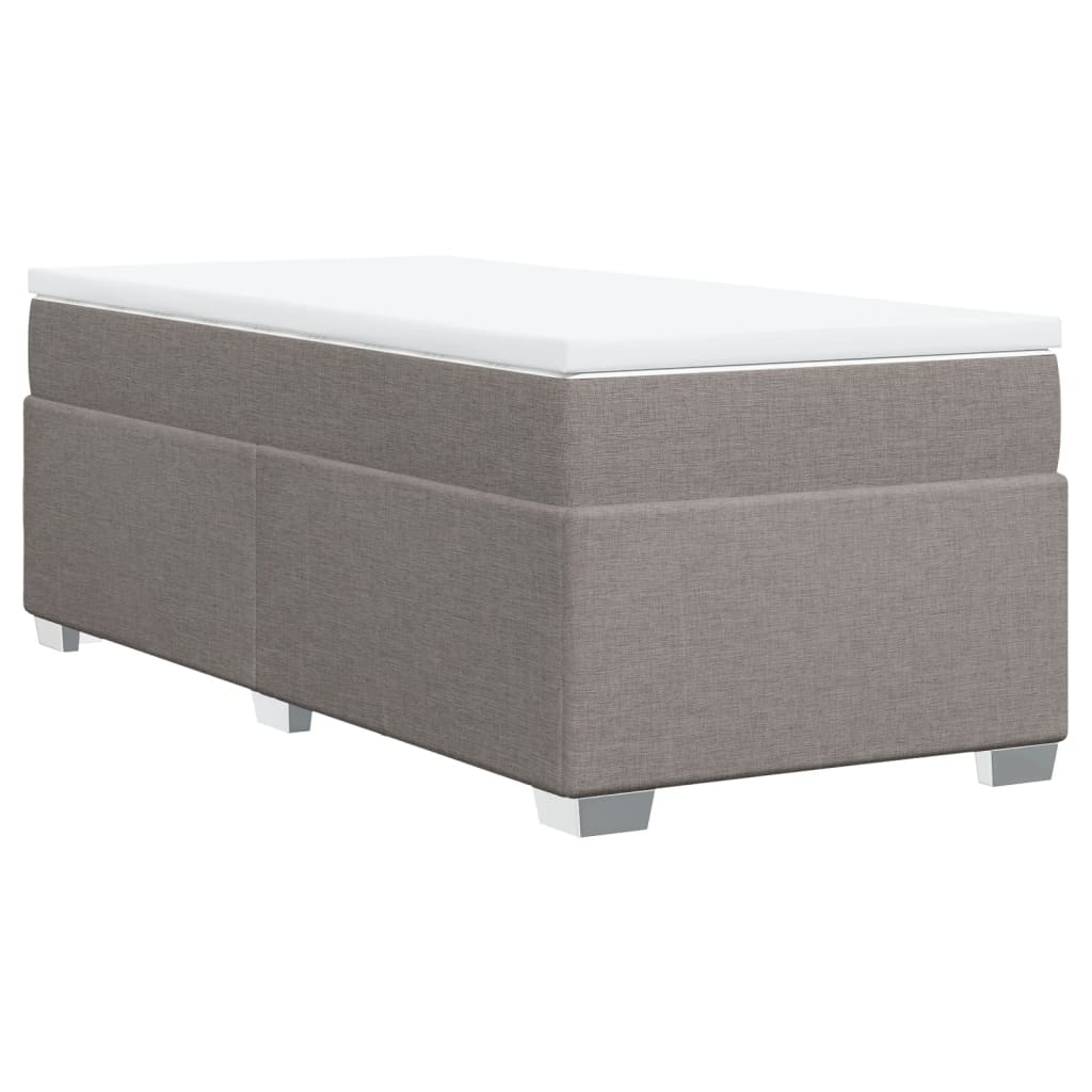 Sommier à lattes de lit avec matelas Taupe 80x200 cm Tissu