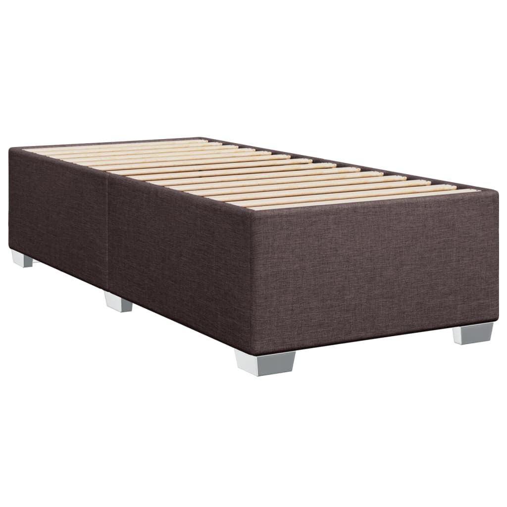 Slatted bed base with mattress Dark brown 90x190 cm