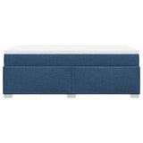 Slatted bed base with mattress Blue 90x190 cm Fabric