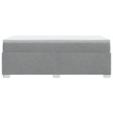 Slatted bed base with mattress Light grey 90x200 cm Fabric