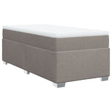 Sommier à lattes de lit avec matelas Taupe 90x200 cm Tissu