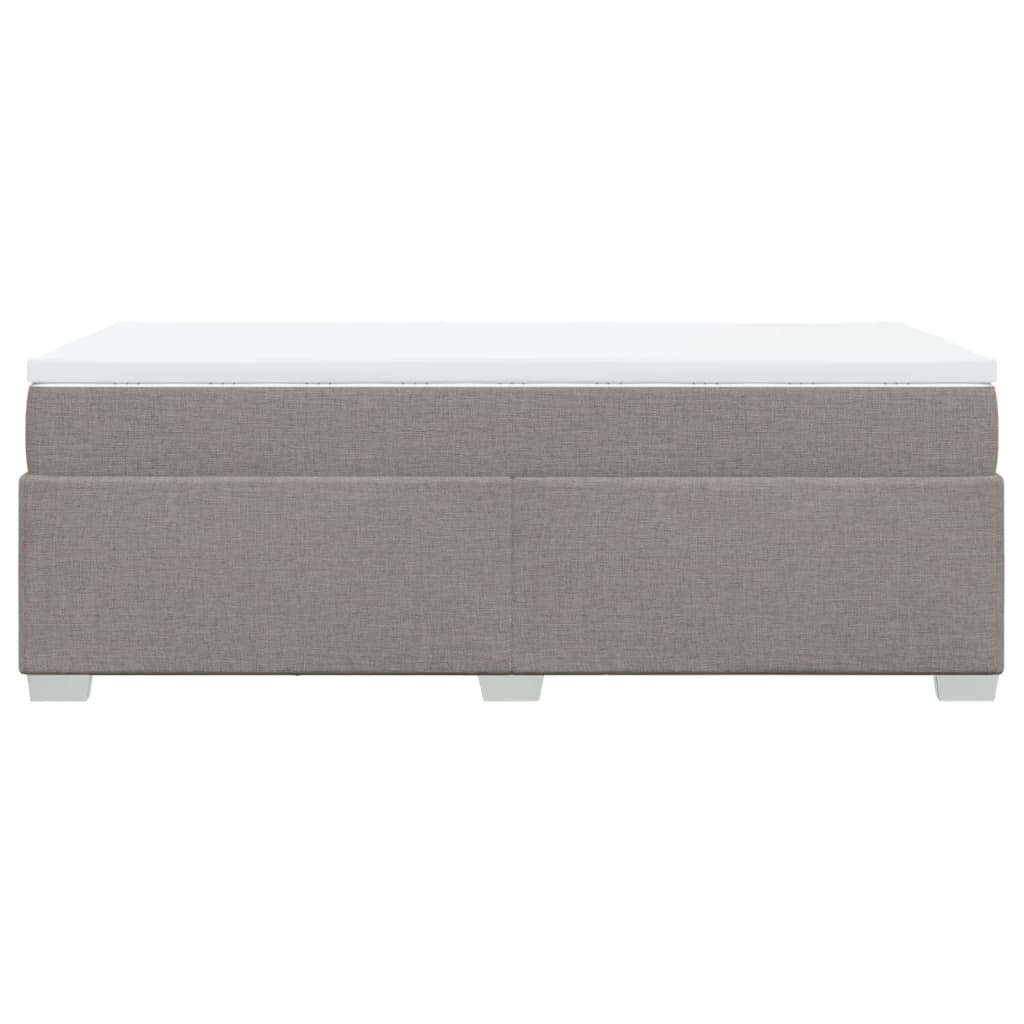 Sommier à lattes de lit avec matelas Taupe 90x200 cm Tissu