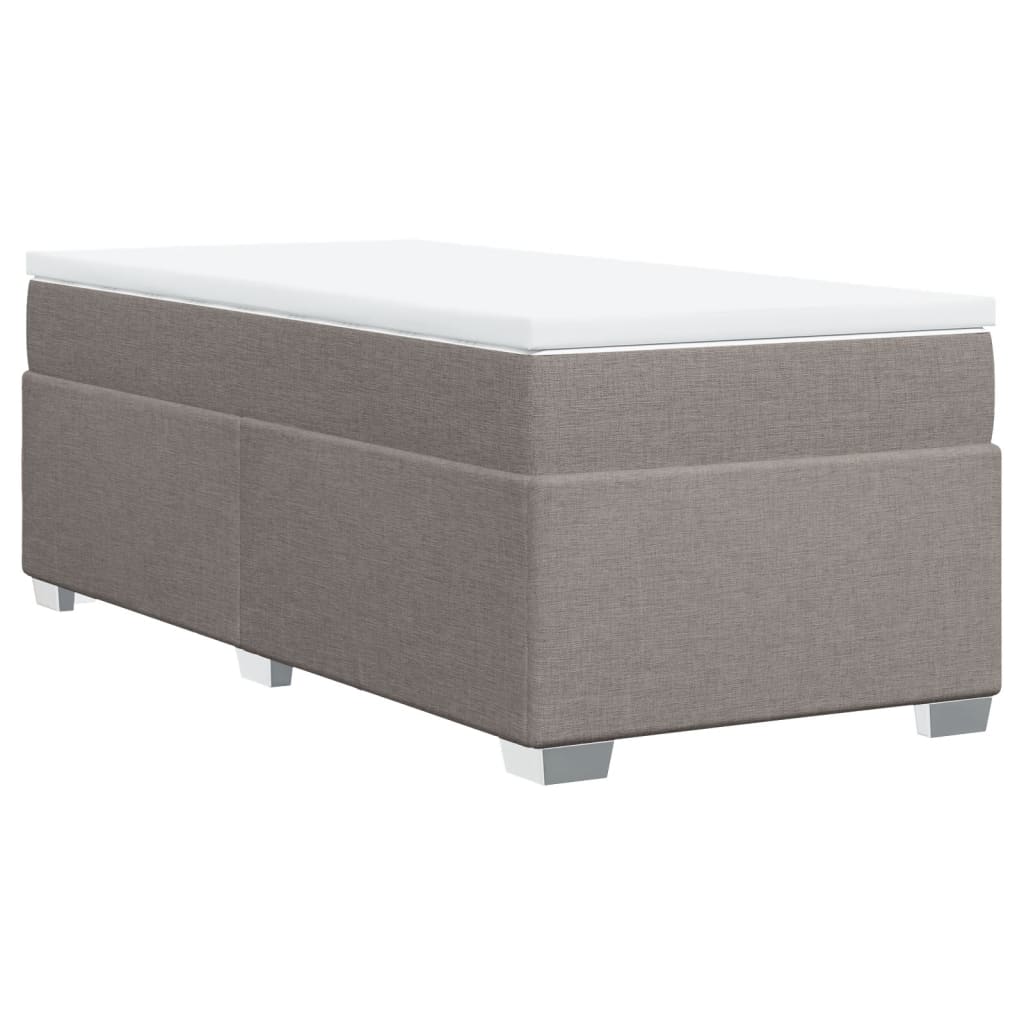 Sommier à lattes de lit avec matelas Taupe 90x200 cm Tissu