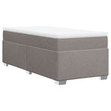 Sommier à lattes de lit avec matelas Taupe 90x200 cm Tissu