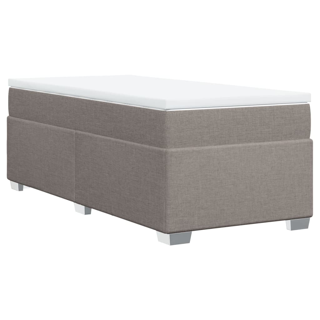 Sommier à lattes de lit avec matelas Taupe 100x200 cm Tissu