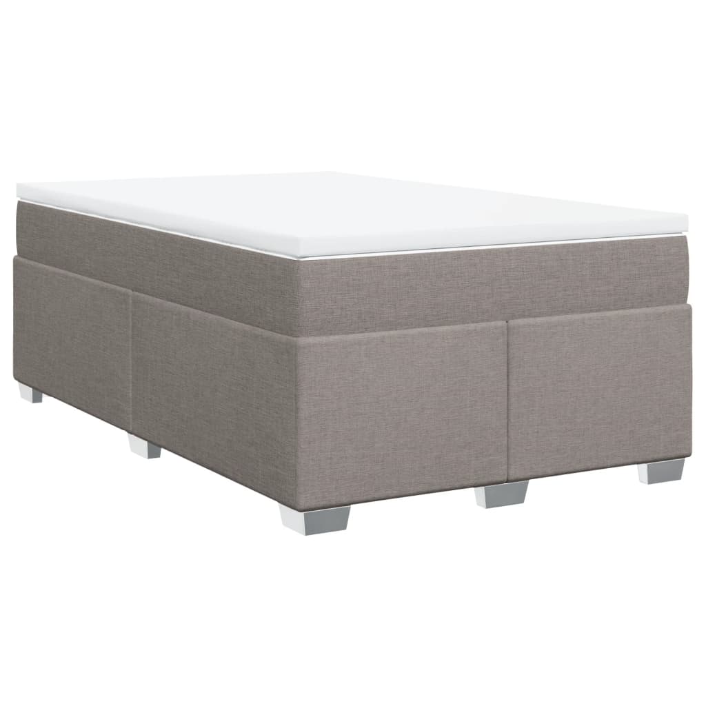 Sommier à lattes de lit avec matelas taupe 120x190 cm tissu