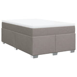 Sommier à lattes de lit avec matelas taupe 120x190 cm tissu