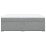 Sommier à lattes de lit avec matelas Gris clair 140x190cm Tissu