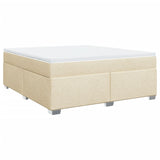 Bed slatted base with mattress Cream 180x200 cm Fabric