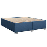 Slatted bed base with mattress Blue 180x200 cm Fabric