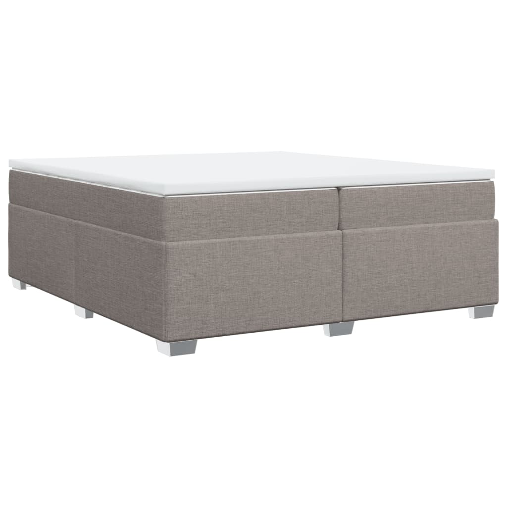 Sommier à lattes de lit avec matelas Taupe 200x200 cm Tissu