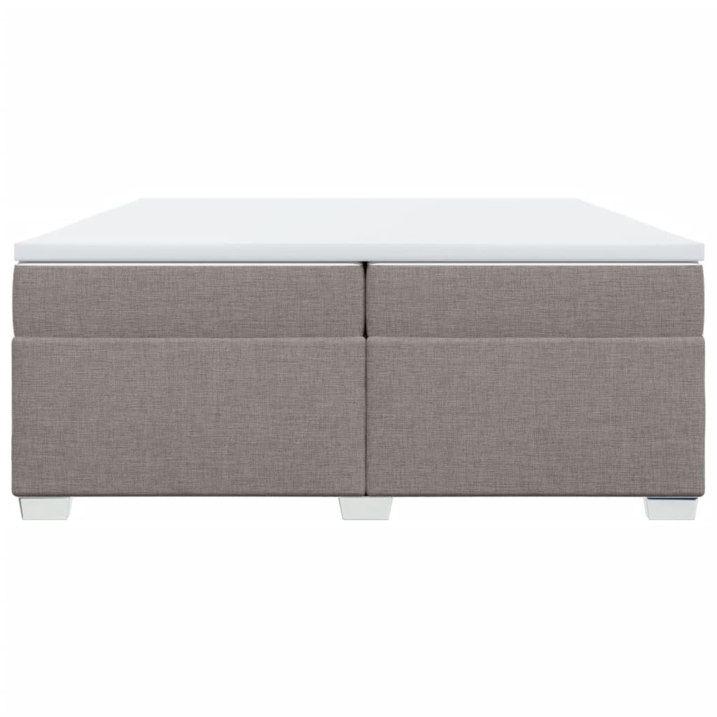 Sommier à lattes de lit avec matelas Taupe 200x200 cm Tissu