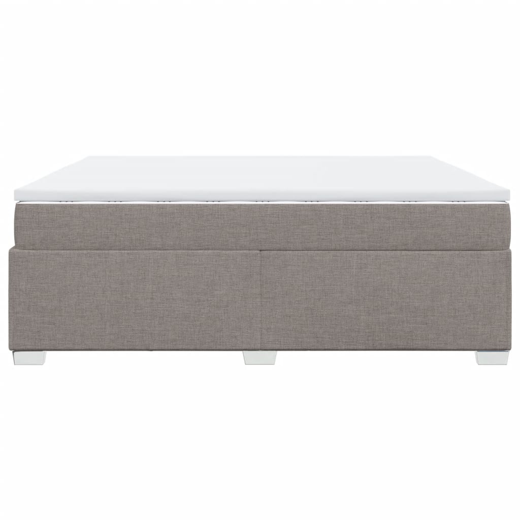 Sommier à lattes de lit avec matelas Taupe 200x200 cm Tissu