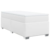 Slatted bed base with mattress White 80x200 cm Faux leather