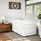 Slatted bed base with mattress White 80x200 cm Faux leather