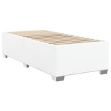 Slatted bed base with mattress White 80x200 cm Faux leather