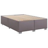 Sommier à lattes de lit avec matelas Gris 140x190 cm Similicuir