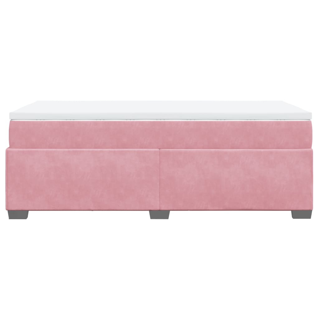 Sommier à lattes de lit avec matelas Rose 90x190 cm Velours