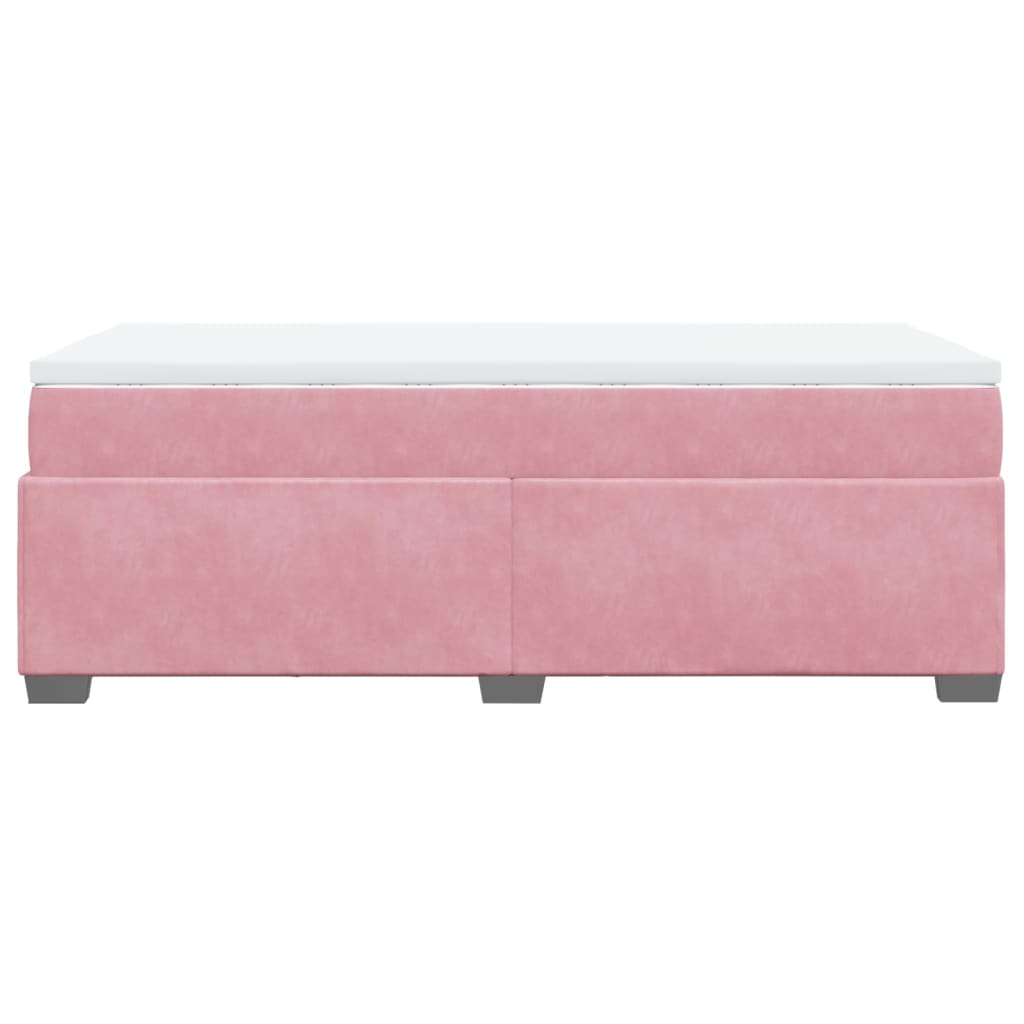 Sommier à lattes de lit avec matelas Rose 90x200 cm Velours