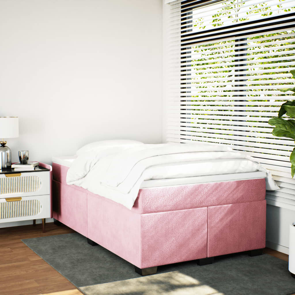 Slatted bed base with mattress Rose 120x200 cm Velvet