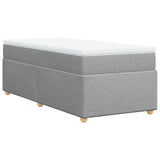 Sommier à lattes de lit avec matelas gris clair 80x200 cm tissu