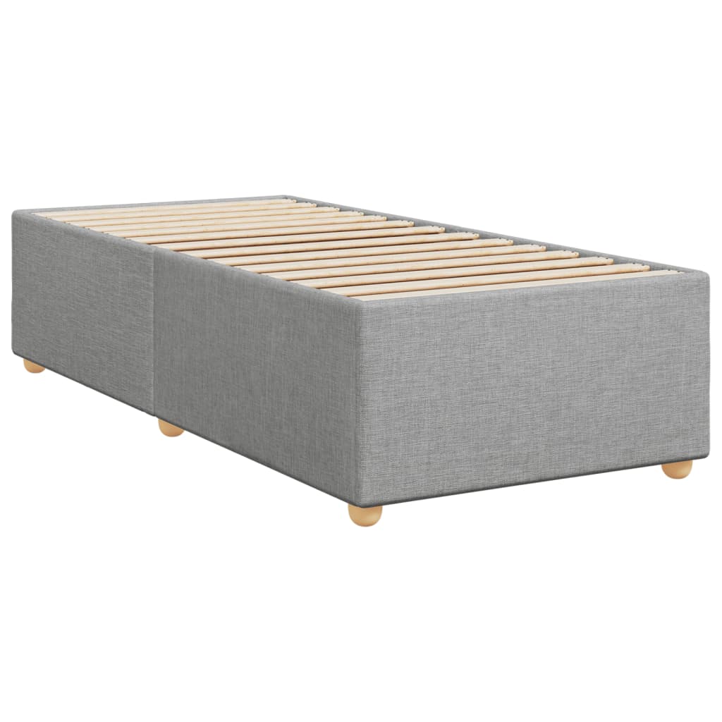 Sommier à lattes de lit avec matelas gris clair 80x200 cm tissu