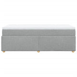 Sommier à lattes de lit avec matelas gris clair 80x200 cm tissu